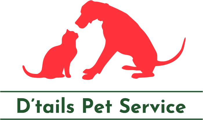 d'tails pet service logo 700 by 414 pixels
